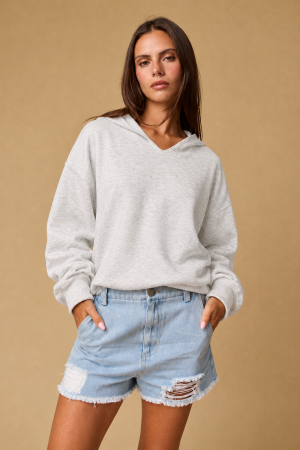 PT20118<br/>Sonya V-Neck Hoodie Sweatshirt