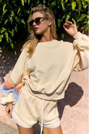 PX8822<br/>Elia Striped Contrast Sweater + Shorts Set